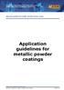 Application guidelines for metallic powder coatings