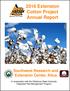 2016 Extension Cotton Project Annual Report Southwest Research and Extension Center, Altus