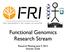 Functional Genomics Research Stream. Research Meeting: June 5, 2012 Summer Goals