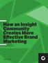 How an Insight Community Creates More Effective Brand Marketing