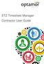 ETZ Timesheet Manager Contractor User Guide
