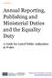 Annual Reporting, Publishing and Ministerial Duties and the Equality Duty