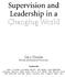 Supervision and Leadership in a