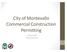 City of Montevallo Commercial Construction Permitting. August 2016 Revised 8/12/16