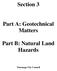 Section 3. Part B: Natural Land Hazards