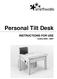 Personal Tilt Desk INSTRUCTIONS FOR USE. Codes