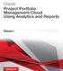 Oracle Project Portfolio Management Cloud Using Analytics and Reports