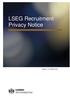 LSEG Recruitment Privacy Notice