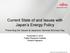 Current State of and Issues with Japan s Energy Policy