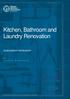 Kitchen, Bathroom and Laundry Renovation