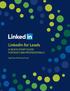 LinkedIn for Leads A QUICK-START GUIDE FOR BUSY B2B PROFESSIONALS. Sagefrog Marketing Group