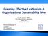 Creating Effective Leadership & Organizational Sustainability Now