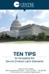 TEN TIPS. for Navigating the Service Contract Labor Standards