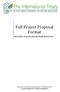 Full Project Proposal Format