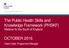 The Public Health Skills and Knowledge Framework (PHSKF)