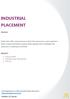 INDUSTRIAL PLACEMENT FINANCE