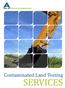 Contaminated Land Testing SERVICES