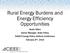 Rural Energy Burdens and Energy Efficiency Opportunities