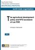 agricultural development policy and WTO accession of Lao PDR