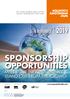 SPONSORSHIP OPPORTUNITIES MEET YOUR (NEXT) CUSTOMER & STAND OUT FROM THE CROWD!
