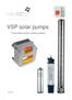 VSP solar pumps. Photovoltaic energy pumping systems ENGLISH