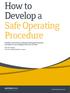 How to Develop a Safe Operating Procedure