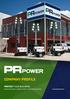 COMPANY PROFILE PROTECT YOUR BUSINESS.   Power Generation, Lighting & Water Treatment Specialists.