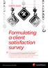 Formulating a client satisfaction survey