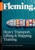 International. Training. Heavy Transport, Lifting & Shipping Training November 2017 Hamburg, Germany