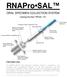RNAPro SAL ORAL SPECIMEN COLLECTION SYSTEM. Catalog Number RPSAL-701. Transparent Plastic Compression Tube. Compression Seal