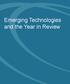Emerging Technologies and the Year in Review