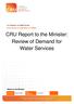 CRU Report to the Minister: Review of Demand for Water Services