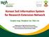 Korean Soil Information System for Research-Extension-Network