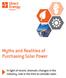 Myths and Realities of Purchasing Solar Power