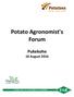 Potato Agronomist's Forum