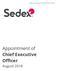 Sedex, Appointment of Chief Executive Officer. Appointment of Chief Executive Officer