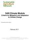 SAN Climate Module Criteria for Mitigation and Adaptation to Climate Change
