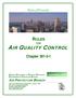 AIR QUALITY CONTROL RULES. Chapter September 2008 AIR PROTECTION BRANCH FOR