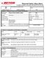 Material Safety Data Sheet This MSDS is prepared in accordance with OSHA 29 CFR