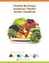 Healthy By Design Gardeners Market Vendor Handbook