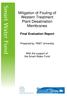 Mitigation of Fouling of Western Treatment Plant Desalination Membranes
