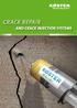 CRACK REPAIR AND CRACK INJECTION SYSTEMS