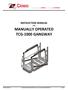 INSTRUCTION MANUAL FOR MANUALLY OPERATED TCG-1000 GANGWAY