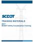 TRAINING MATERIALS SCDOT Utility Coordination Training