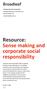Resource: Sense making and corporate social responsibility
