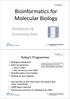 Bioinformatics for Molecular Biology