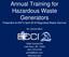 Annual Training for Hazardous Waste Generators