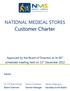 NATIONAL MEDICAL STORES. Customer Charter. Approved by the Board of Directors at its 90 th scheduled meeting held on 13 th December 2012