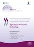 Agricultural Production Technology