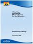 WHITE PAPER ON AN ENERGY EFFICIENCY SYSTEM TABLE OF CONTENTS